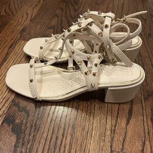 Express Women's Beige Studded Sandals